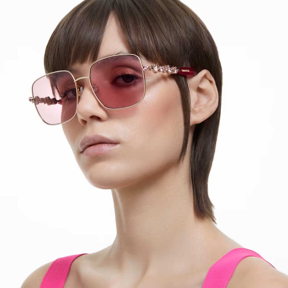 Swarovski Pink Crystal-Embellished Sunglasses
